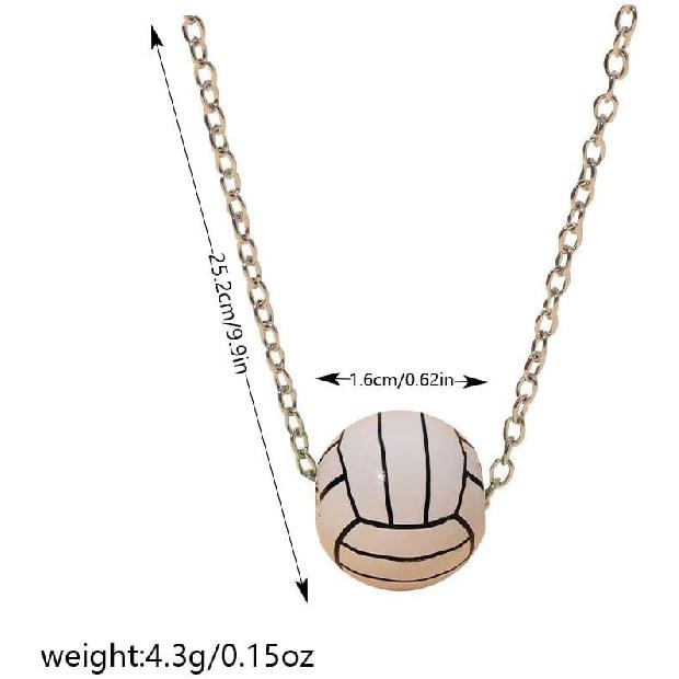 Baseball Short Pendant Necklace Basketball Football Volleyball Ball Pendant Chain Necklace Fashion Jewelry for Fan of Ball ames
