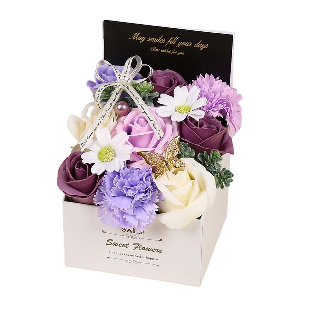 Soap Flower Romantic Scented Rose Decorative Soap Flower Bath Soap for Teachers' Day Anniversary Christmas Thanksgiving Mom
