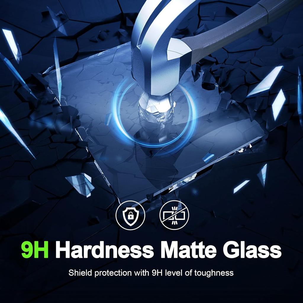 Anti-Glare Matte Screen Protector for 2024 2025 Jeep Wrangler (Sport/Willys/Sahara/Rubicon/High Altitude/Rubicon 392) 12.3In Touchscreen, 9H Tempered