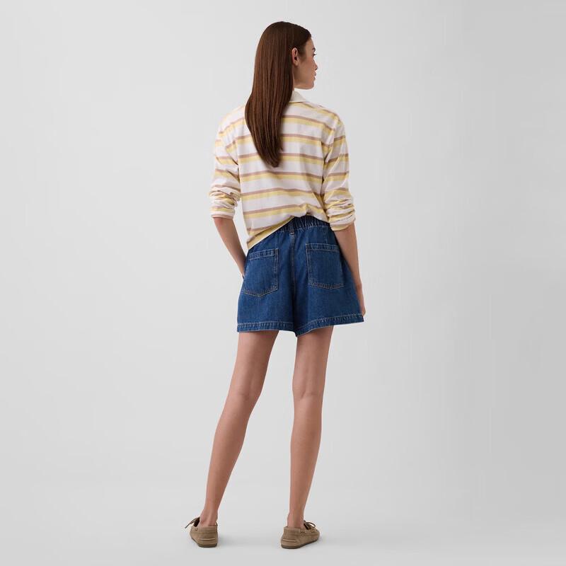 GAP Women's 2026 Spring Cotton Lyocell Blend Large Pocket Denim Shorts