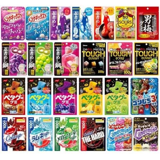Hard gummy assorted 12 varieties maximum chewiness large capacity variety tasting set refreshing texture change mood satisfying small hunger carefully