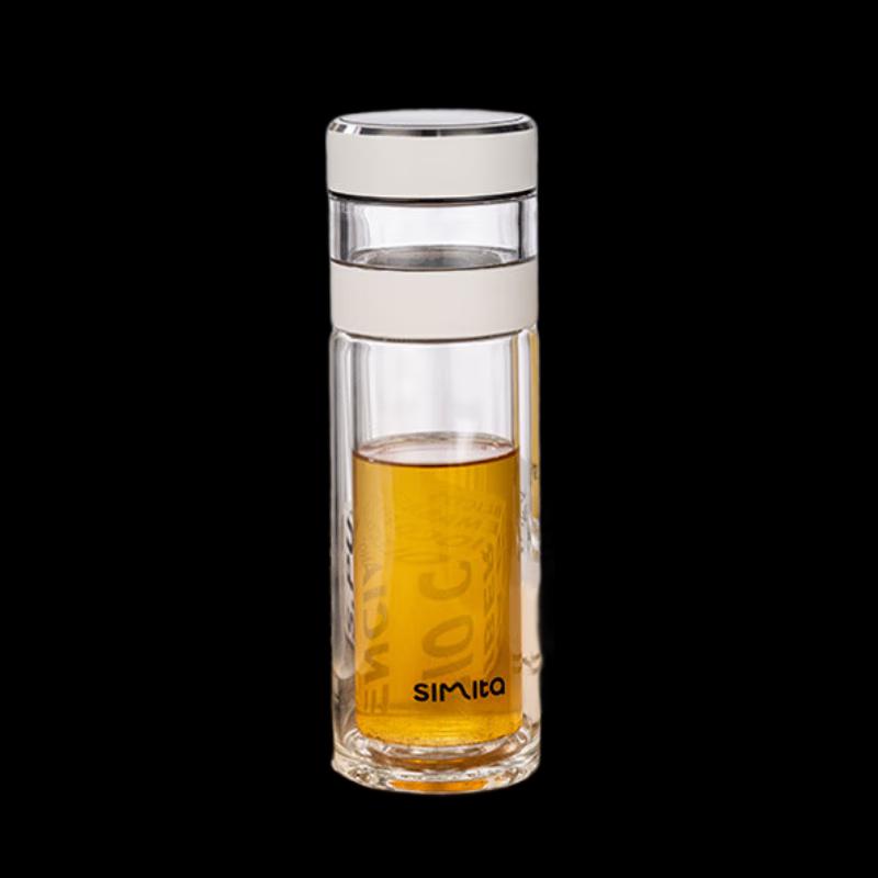 Schmidt 350ml Double-Wall Borosilicate Glass Tea Infuser Bottle