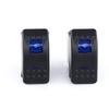 3 Gang Rocker Switches Panel 12V 24V Blue LED Light Toggle Switches LED Light Bar Switches Panel for Marine Automotive