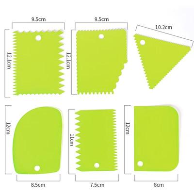 ZISIZ 6-Piece Cake Scraper & Dough Cutter Set
