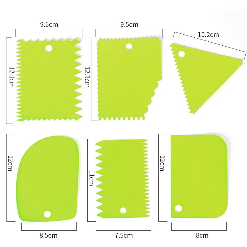 ZISIZ Набор из 6 предметов: скребок для торта и нож для теста