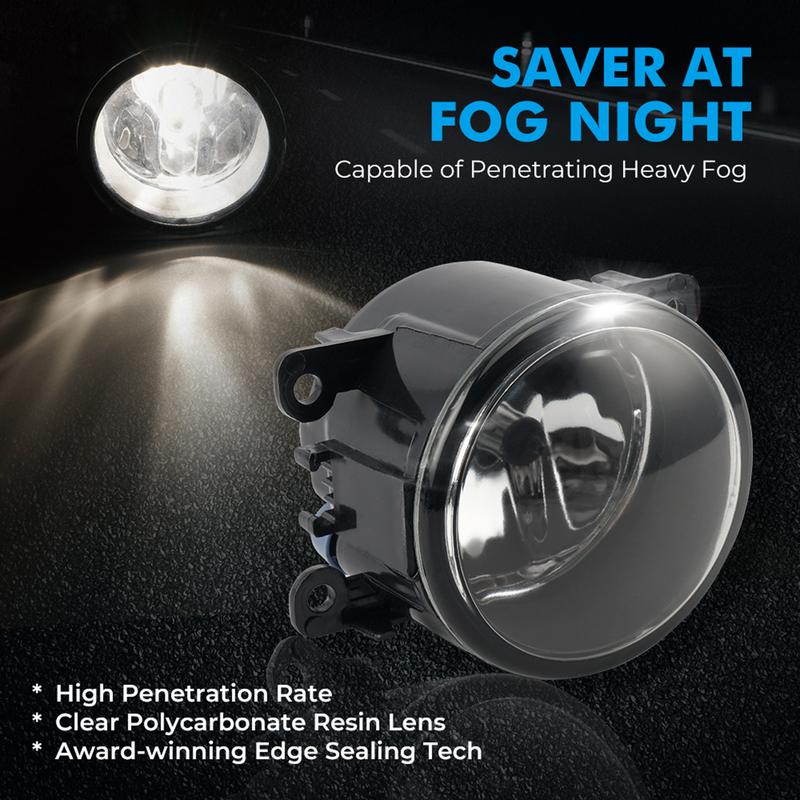 Clear Front Fog Light Kit with H11 Halogen Bulb, for Suzuki Grand Vitara 2006-2012, for Suzuki SX4 4dr Sedan 2006-2012
