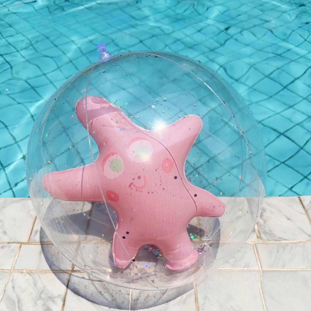 Mermaid Unicorn Inflatable Beach Ball - Kids' Water Play Toy & Photography Prop
