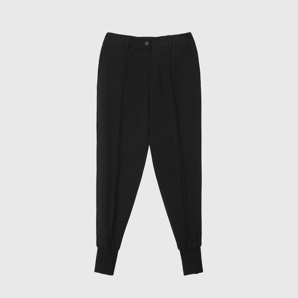 LIKK Lettering Embroidery Point Jogger Pants (Black)_L4B1-Pt03C