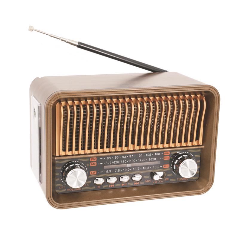 

Vintage Multi-band Radio & Bluetooth Speaker with Rechargeable Battery Standard (1 Battery + Charging Cable)