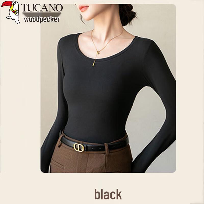 Woodpecker Women's Slim Fit Long Sleeve Round Neck T-Shirt