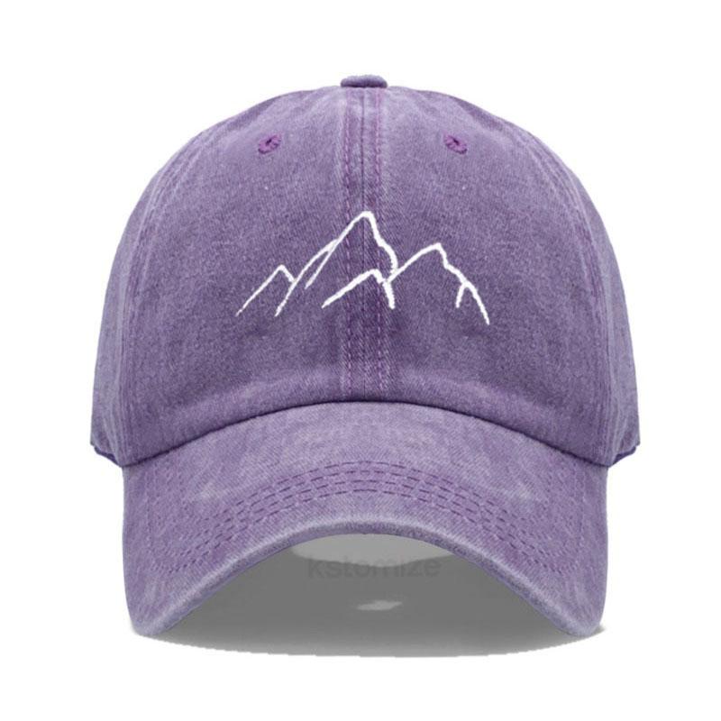 Baseball Cap For Men Women Soft Washed Cotton Mountain Range Embroidery Dad Hat Outdoor sports Golf caps Dropshipping