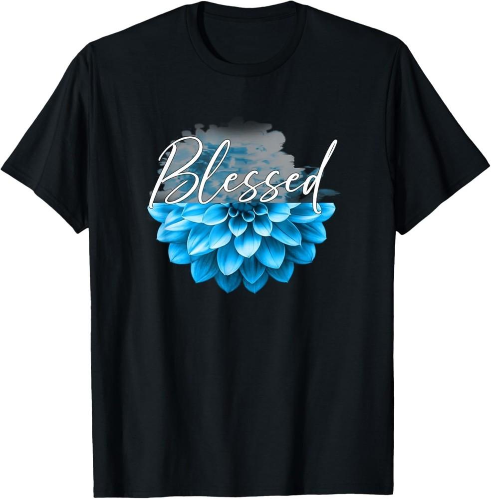 

Blue Blessed Flower Blue Graphic T-Shirt 4XL