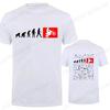 Human Evolution Motocross Design Vintage T-shirt for Men Autocycle Motorbike Speedometer Personalized math Tees Game Black Tops