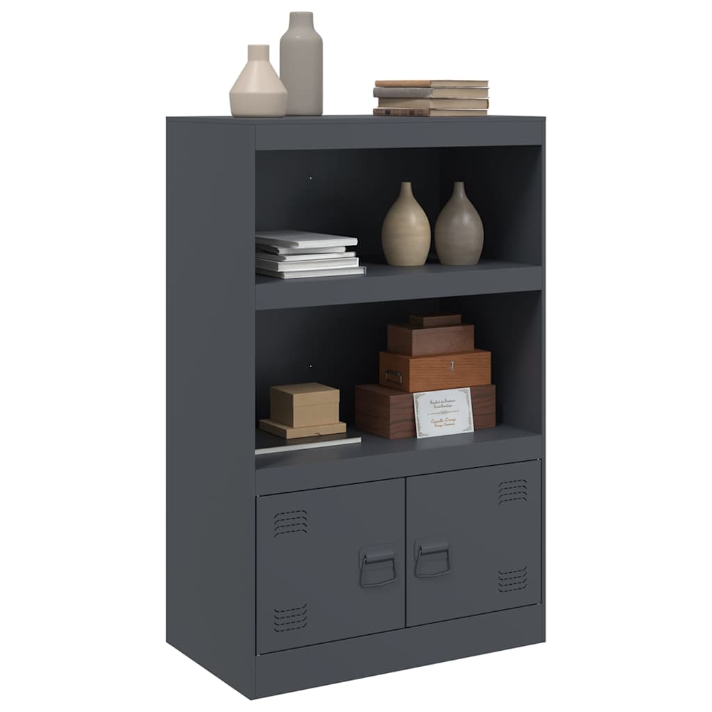 Sideboard Anthracite 67 X 39 X 107 Cm Steel