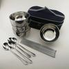 Portable Folding Stainless Steel Camping Tableware Set