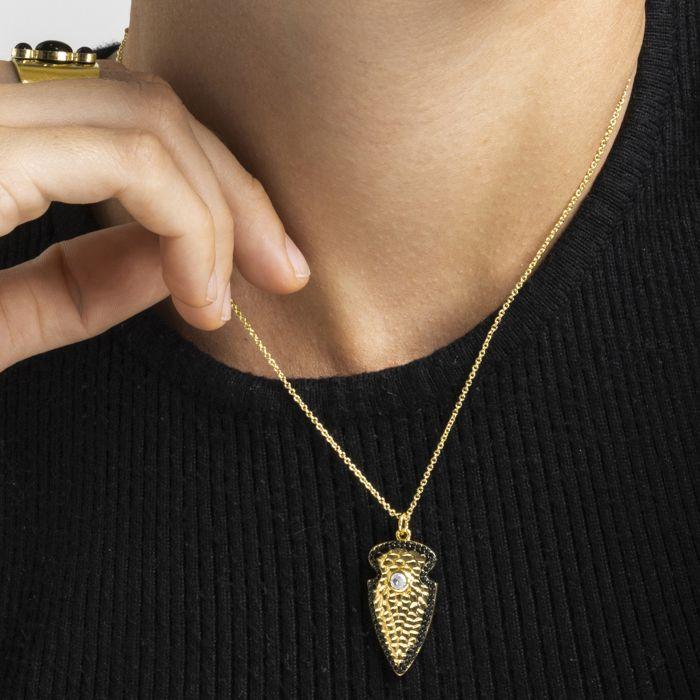 Collier - LUXENTER - Otla - Zircone brillante - Finition or 18 carats - Longueur 42+3 cm