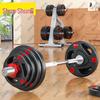 Shunshunni Rubber-Coated Solid Steel Olympic Barbell Set