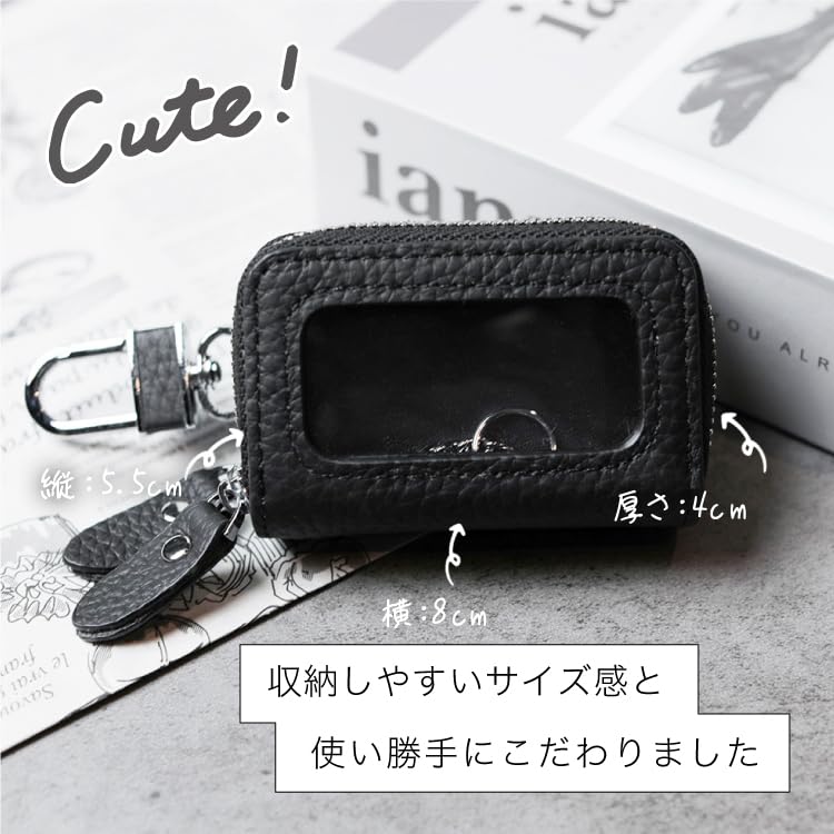 [KNUTe] Smart Key Case with Clear Window, Storage for 2