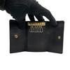 Used LOUIS VUITTONKey Holder  Black Leather Unisex