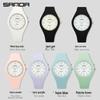Sanda Macaron Color Fluorescent Waterproof Sports Watch for Men & Women