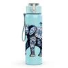 1PC Asian Elephant Wildlife Pattern 750ml Color Plastic Sports Water Bottle Leakproof Flip Straw Lid Suitable for Sports Office Home Use