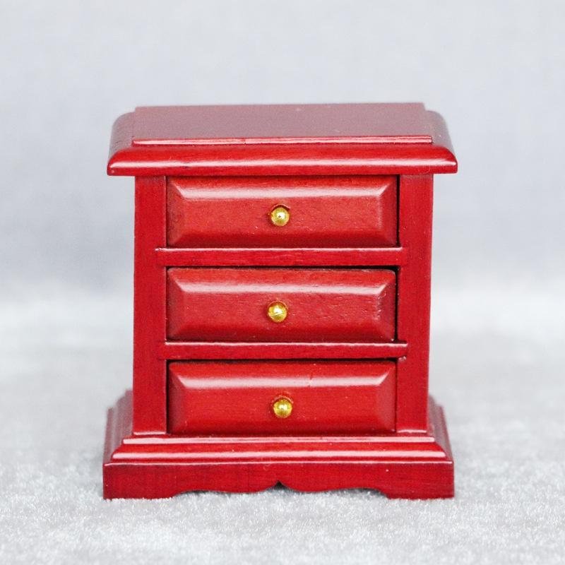 1/12 Dollhouse Miniature Mini Wooden Coffee Table Simulation End Table Furniture Toys for Doll House Decoration Accessories