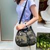 Drawstring Single-shoulder Bucket Bag, A Versatile Hong Kong-style Camouflage Large-capacity Casual Crossbody Bag