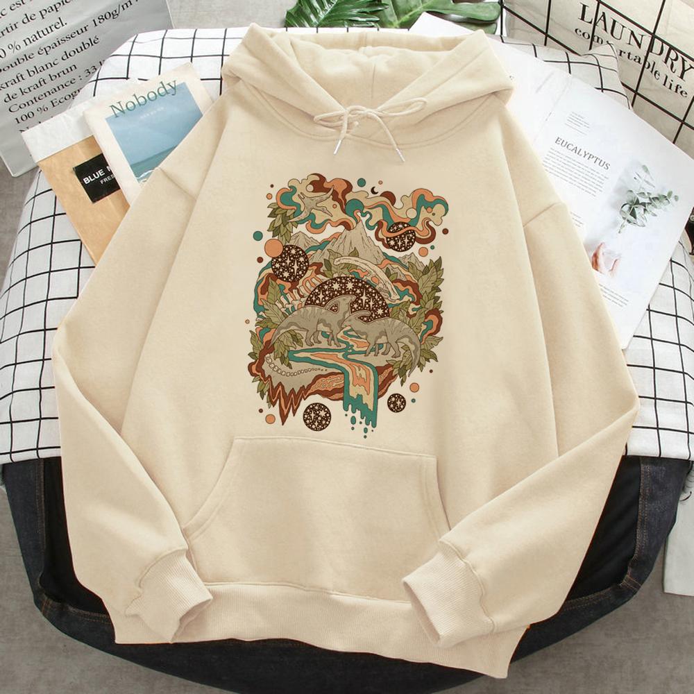 Witch Triple Moon Gothic Sun Printed Hoodies Women Anime 2025 Sweatshirt Y2k Graphic Clothing Women Japanese Pullover Clothing S