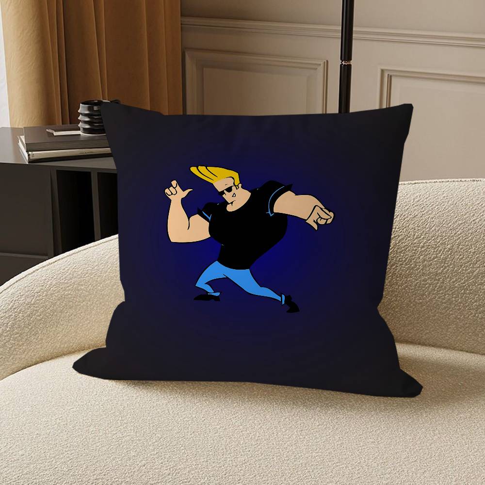 Kreskówkowy J-Johnny Bravo poszewka na poduszkę pokrowiec na poduszkę na sofę dekoracja pokoju domowego prezent dla dzieci