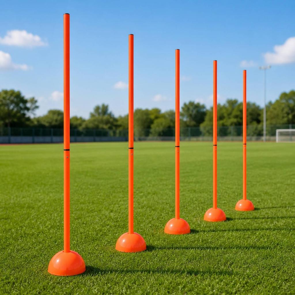 5 Pieces PVC Training Marker Pole Sturdy for Obstacle Courses, Sports Teams