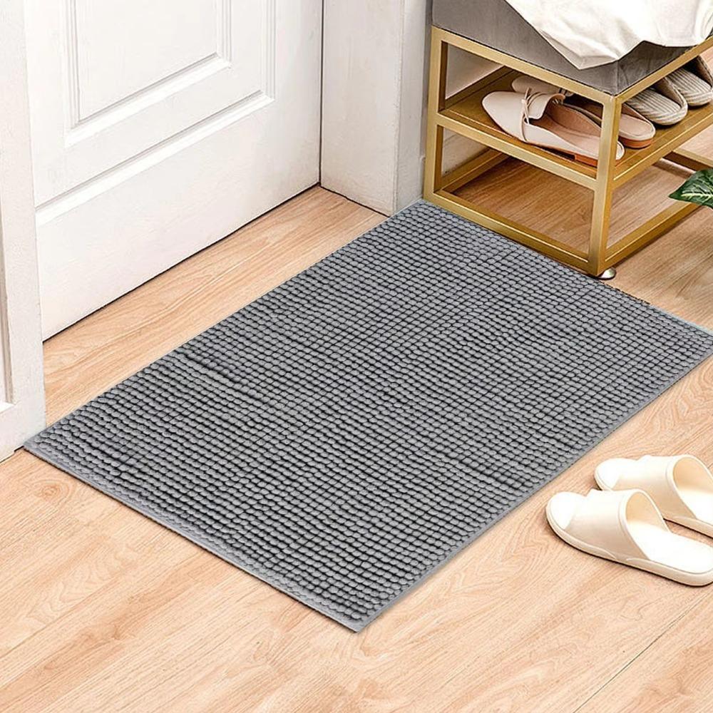 Absorbent Bath Rug Non-slip Living Room Carpets Household Chenille Bathroom Mat  Bedroom