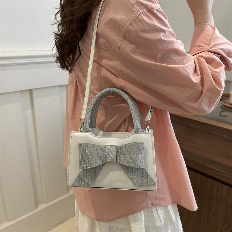 Chic Bowknot Handbag For Women Trendy Summer Crossbody Bag With Soft Pu Leather