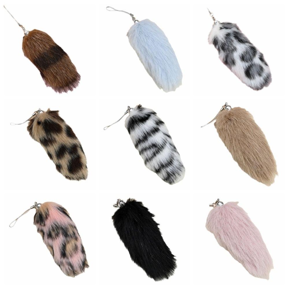 Key Holders Animal Tails Keychain Backpack Pompom Pendants Fashion Plush Tail Keyring Women Girls