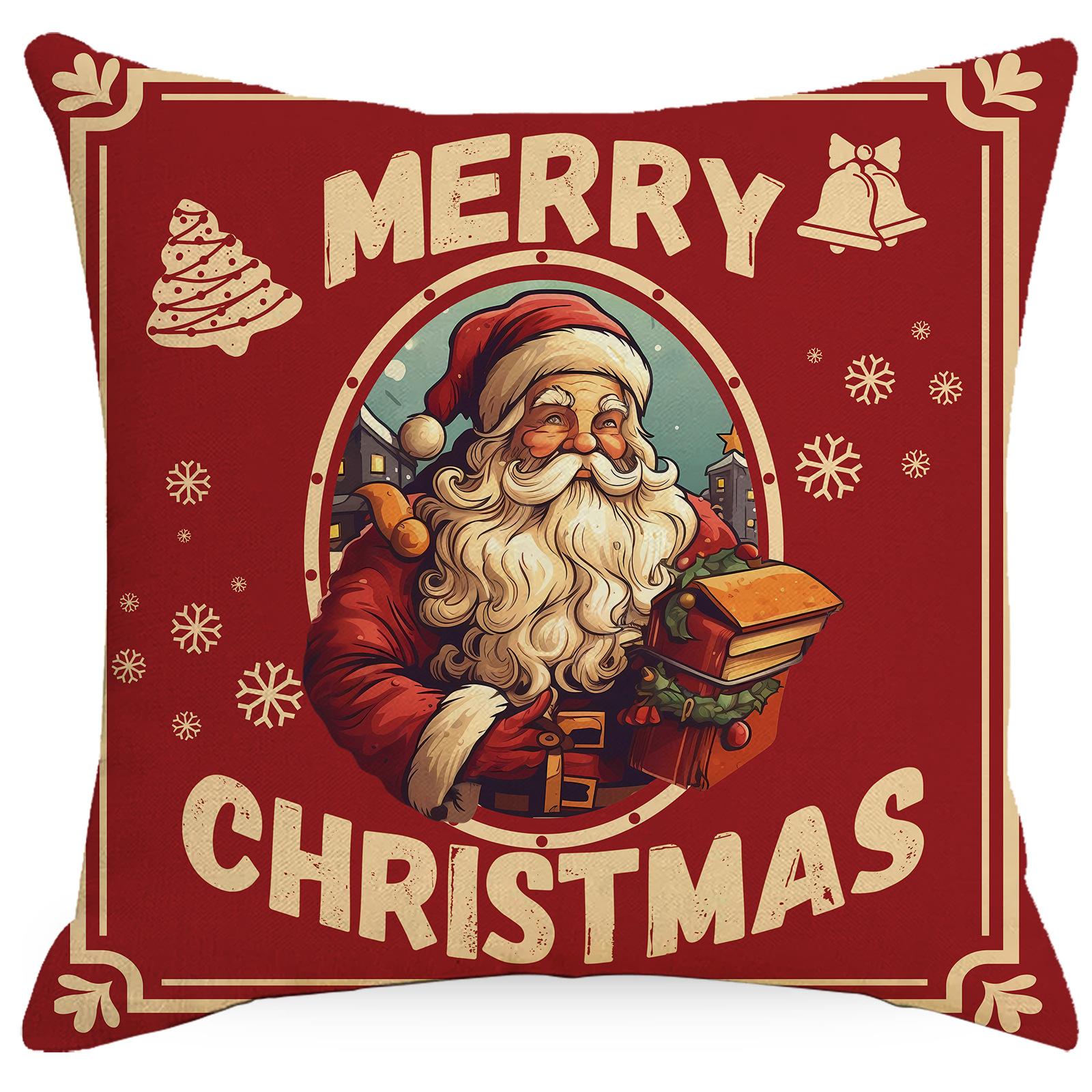 

Новые Рождественские Наволочки, Лен, Легкая Роскошь, Высококлассные Наволочки для Подушек на Диван в Гостиную 45 * 45Cm