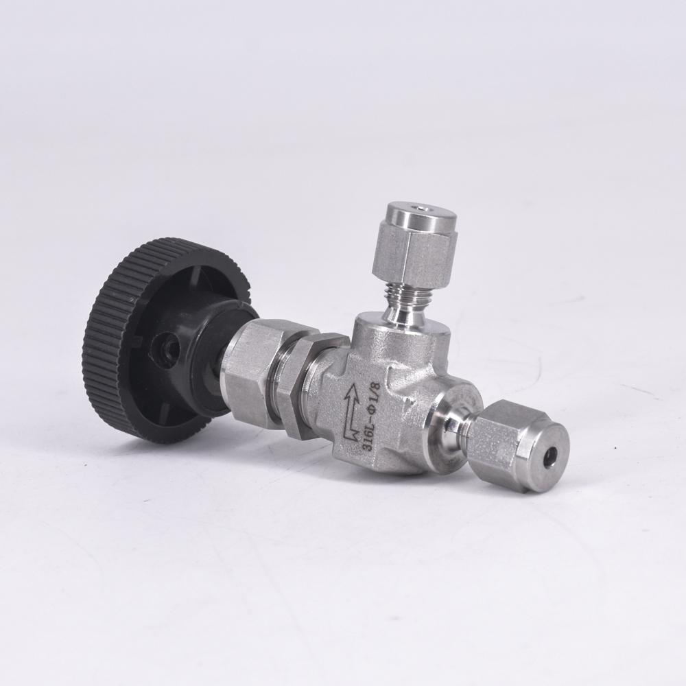 Bulkhead Fit 6mm 1/8" 1/4" OD Tube Compression Angle Needle Valve Crane Elbow Forged 316 Stainless