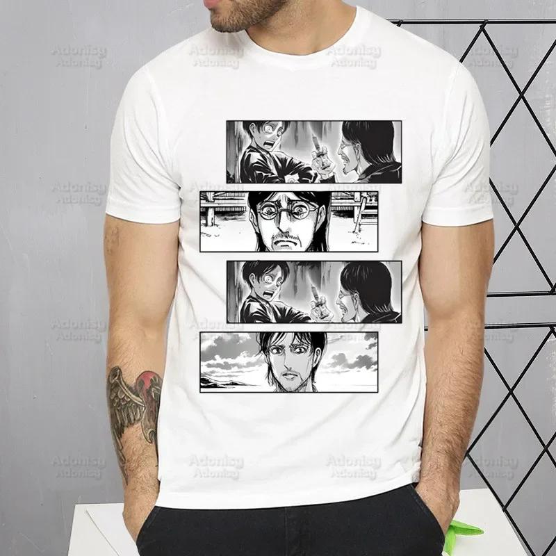 Shingeki No Kyojin T Shirt Men Short Sleeve Attack On Titan Tshirt Homme Manga Unisex Mikasa Eren Yeager Liberty T-shirt Tees