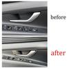 For Hyundai Elantra 2021-2024 Wood Grain Inner Door Handle Lock Cover Trim 4PCS