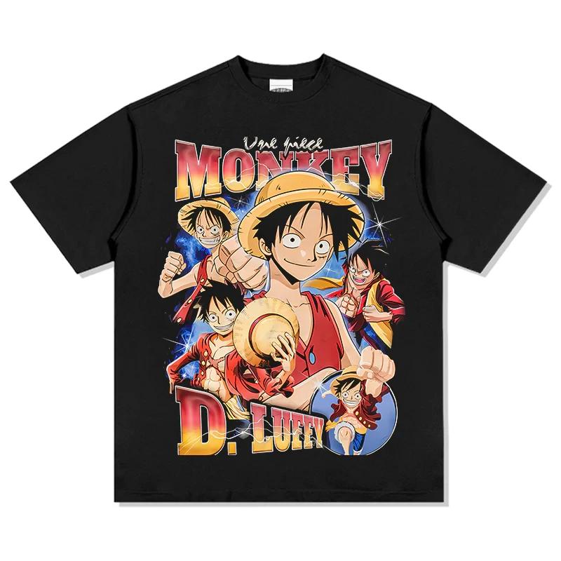 One Piece Japanese Anime Cotton Y2K TShirt Summer Unisex Retro Comfortable Fashion Streetwear for Anime Fans
