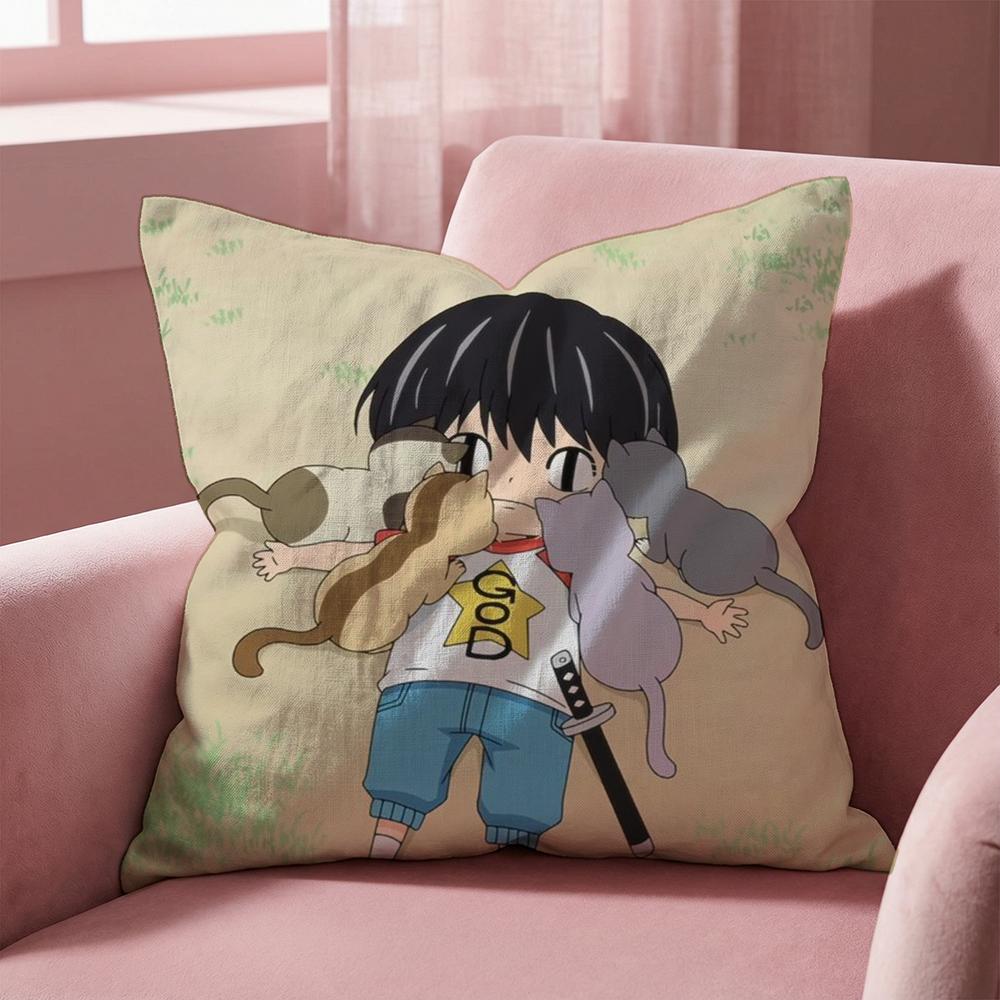 K-Kotaro Lives Alone Cushion Cover Multi-Scene Pillow Cover for Home & Car - Reversible, Soft & Durable for Daily Use