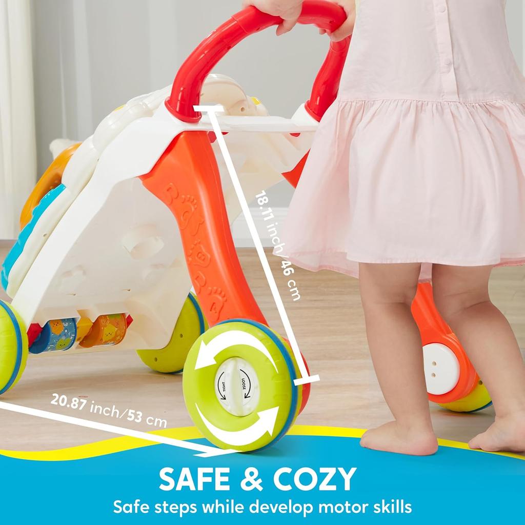 Infant Educational Walker 2 in 1 Sit to Stand Educational Playthings designed for Infant Playthings 6-12 Months Instructive Gift Push Walker