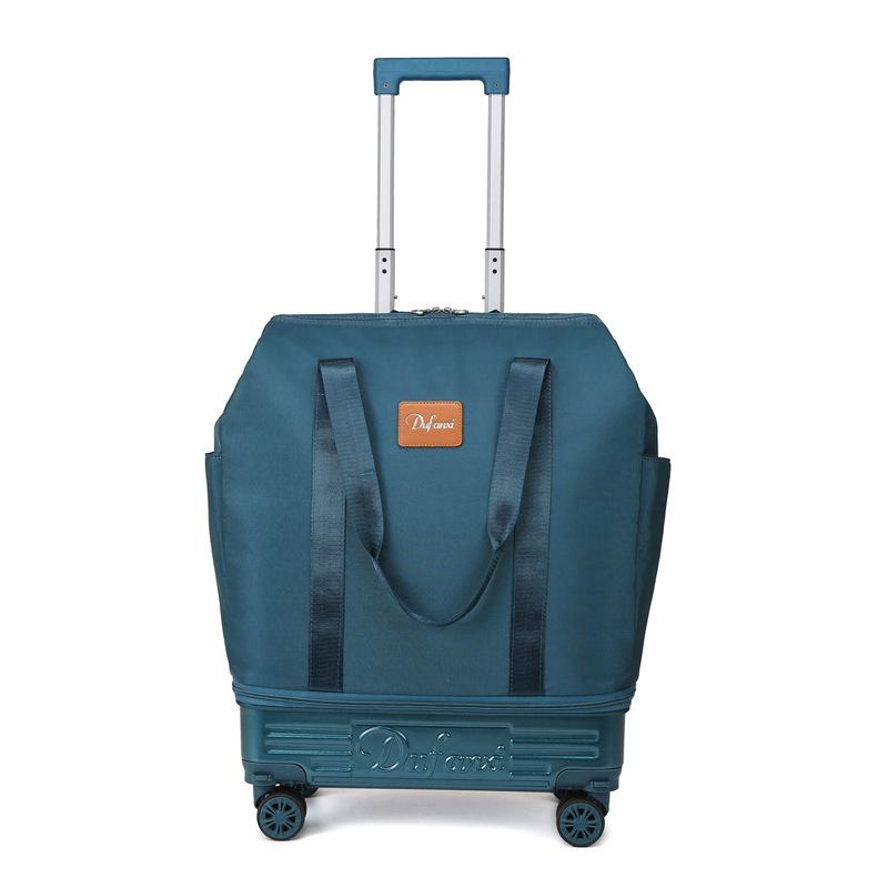 

Сумка-тележка Дорожная сумка Универсальное колесо Съемная Складная Расширяемая Вместимость Можно брать на борт для Деловых поездок К Производству one size fits all зелёный