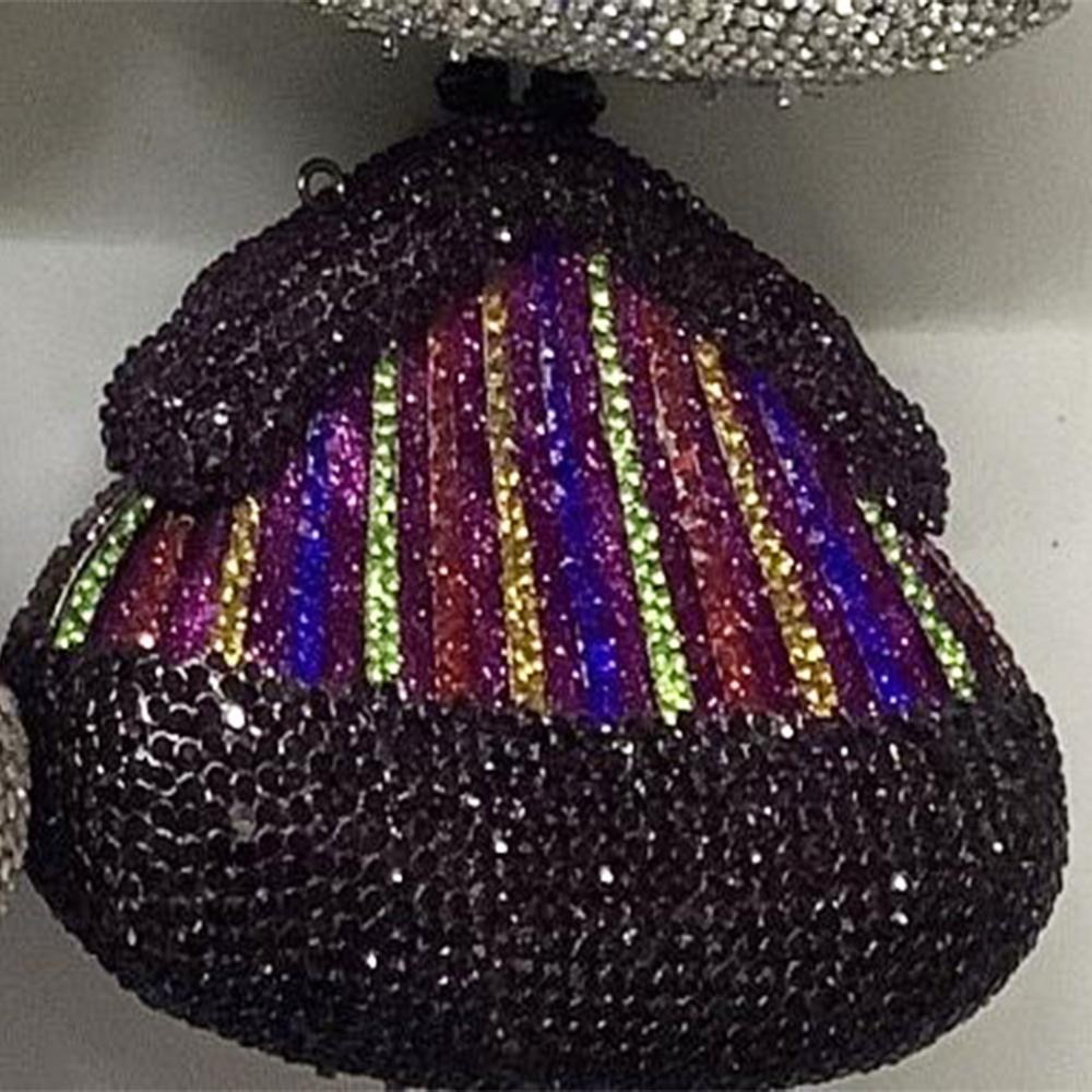 

Luxury Silver Crystal Diamond Wedding Bridal Clutch Formal Rhinestone Women s Handbag Stone Handbags for Prom Evening Purses 17cmX14cmX9cm