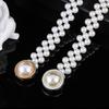 "Korean Style Rhinestone Pearl Waist Chain for Women – Fashionable, Sweet, Elastic Belt"