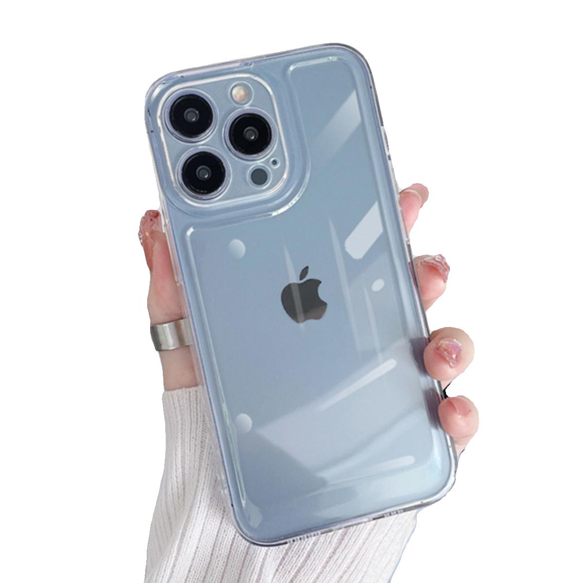 

Прозрачный чехол, совместимый для iPhone x/11/12/13/14/15/16 Pro Max Не желтеющий Ударопрочный Защита от царапин Тонкий чехол-накладка для телефона - Прозрачный TPU&Transparent shell&iPhone 16 Pro Max чистый