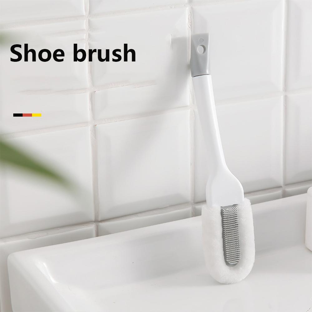 Multifunctional Long Handle Brush Cleaner Soft Bristles for White Shoes Slippers Polishing Tool Home Cleaning Kit Accessories