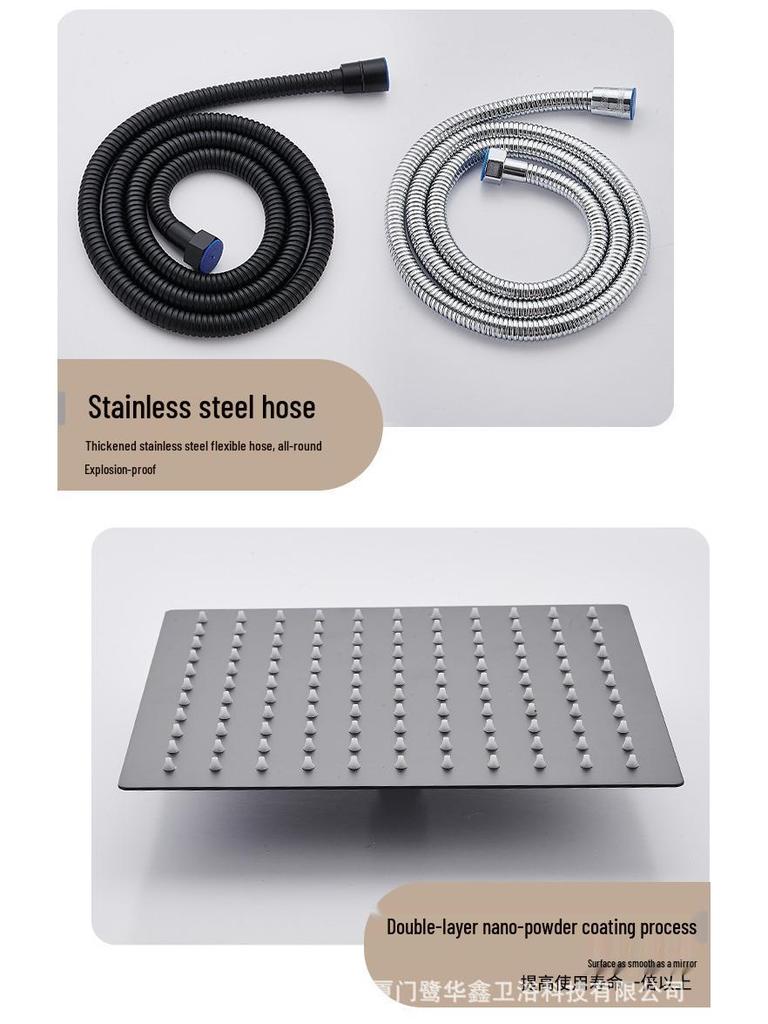 Wall-Mounted Multi-Functional Built-in Rain Shower Set