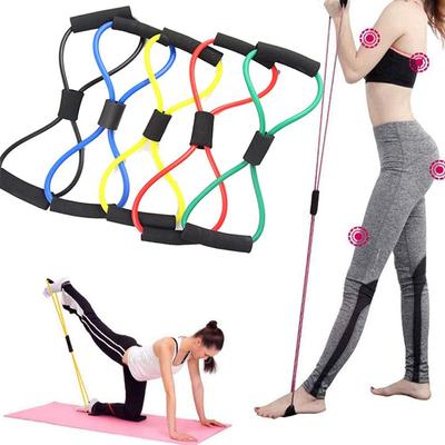 Yoga Goma Fitness Resistencia 8 Palabras Bandas de Resistencia de Goma Expansor de Pecho Cuerda Banda Elástica Expansor Entrenamiento Gimnasio Ejercicio