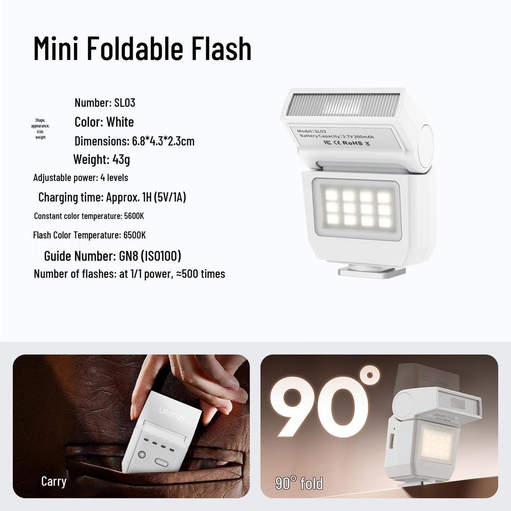 Ulanzi SL03 Firefly Mini Faltbarer Kamera-Blitz