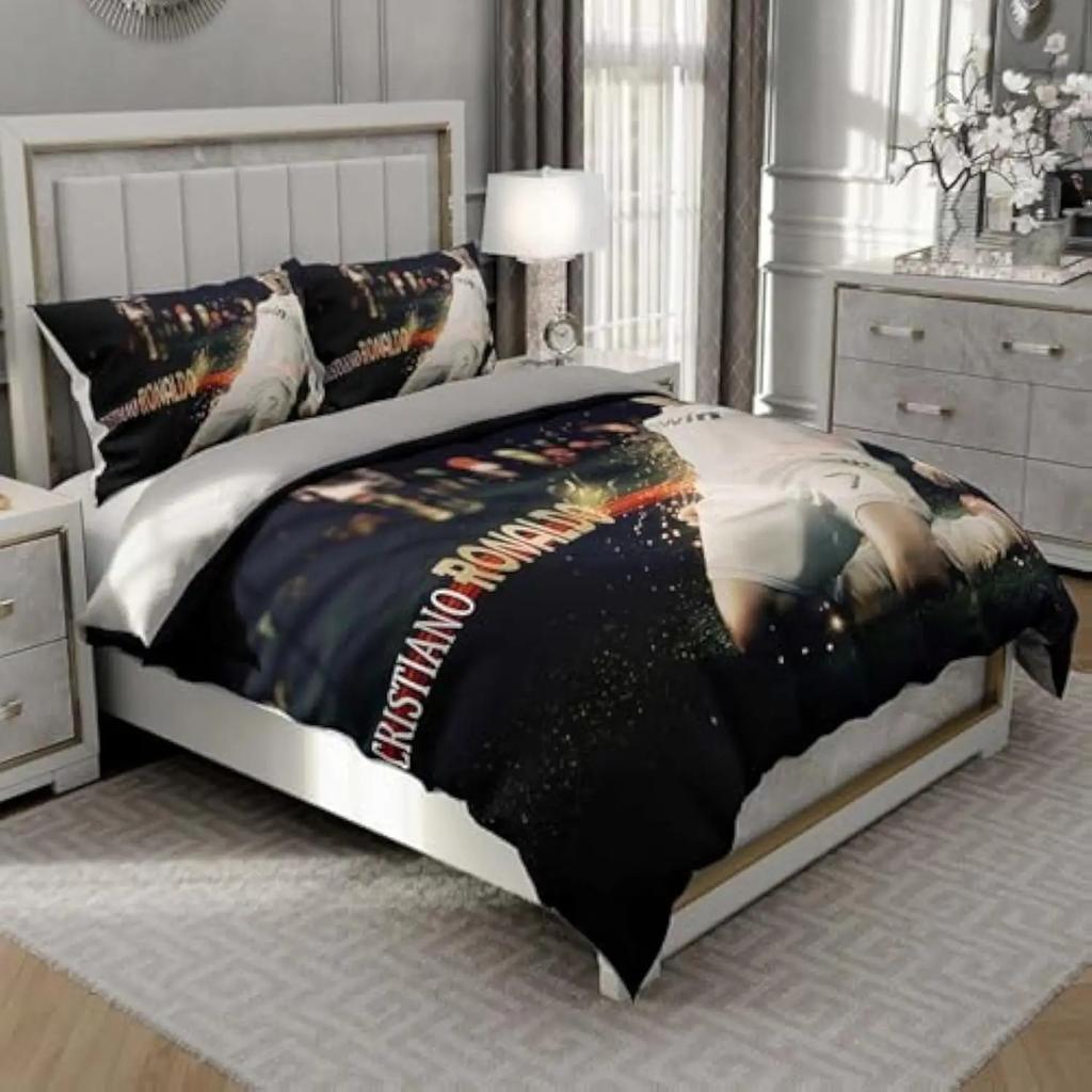 CR7 Kids Soccer Duvet Cover Set Football Stars 2/3pcs Bedding Set for Bedroom Decor Teens Children Best Gifts