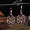 Vintage Ethno Strass Quaste Wassertropfen Ohrringe für Damen Boho Hohl Geometrisch Hängende Ohrringe Pendientes Mujer Brincos